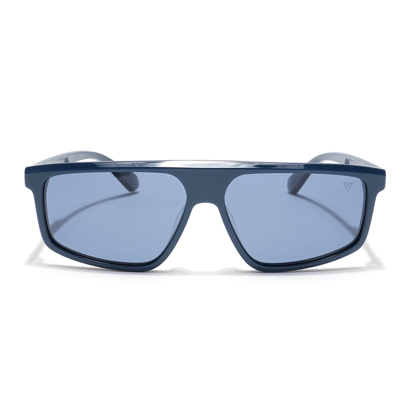 Voyage Select Rectangle Sunglasses (Blue Lens | Navy Blue Frame - SLPMG6203)