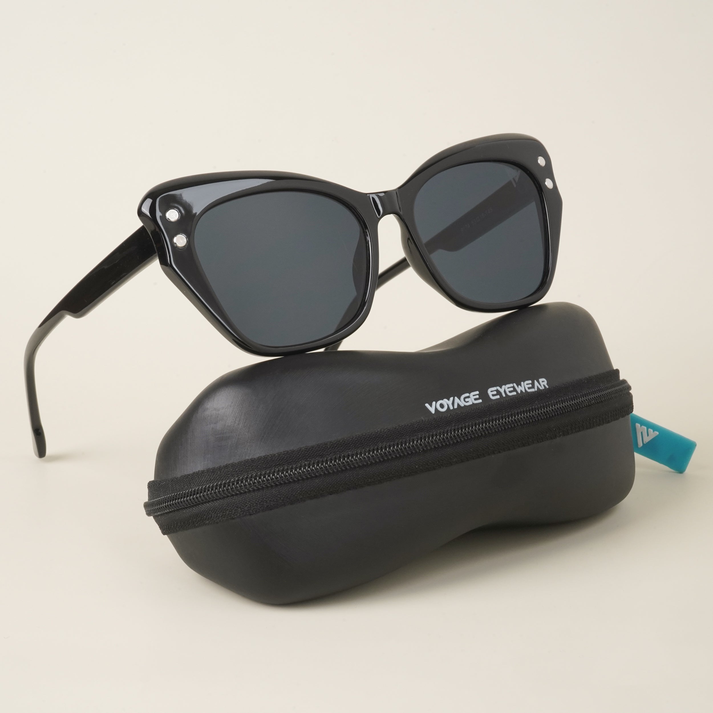 Voyage Black Cateye Sunglasses for Women (9174MG4107)