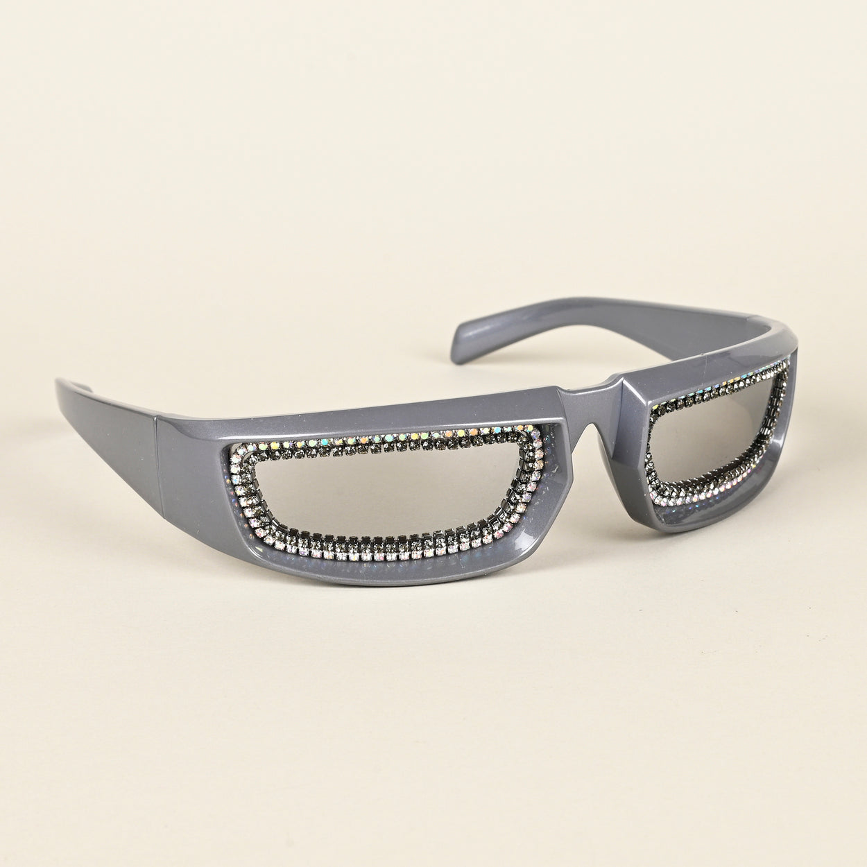 Voyage Silver Wrap-Around Sunglasses for Men & Women (9182MG4354)