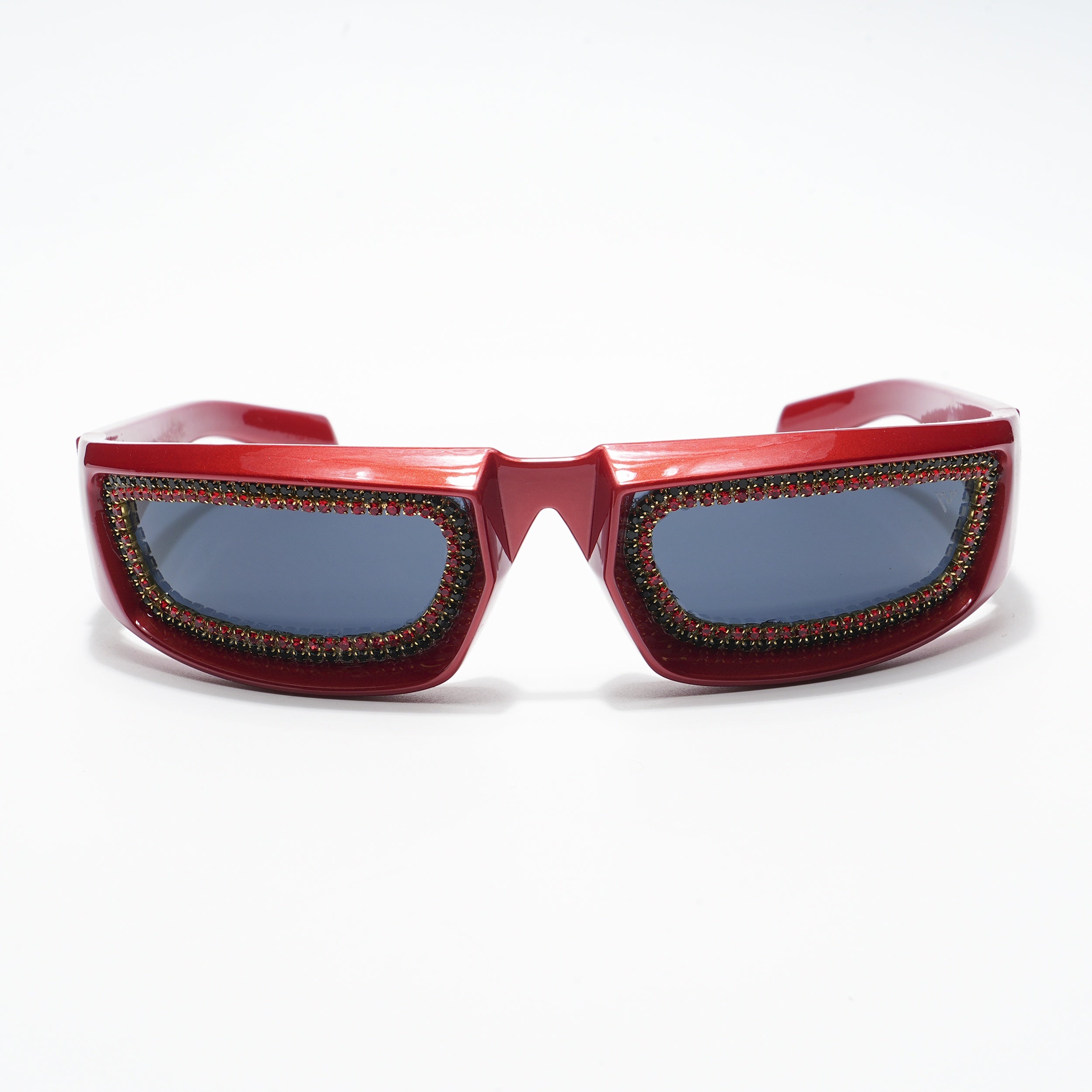 Black Wrap-Around Sunglasses - MG4355