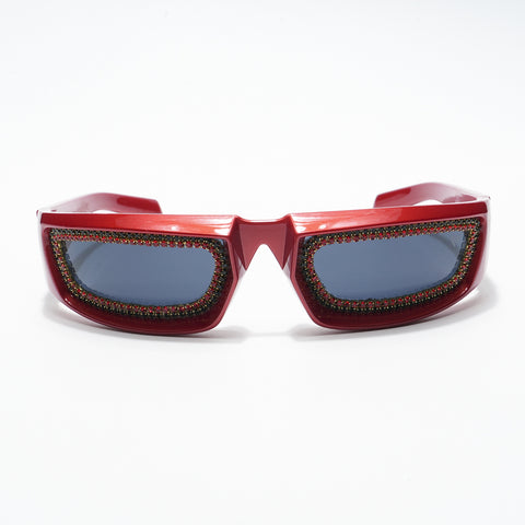 Black Wrap-Around Sunglasses - MG4355