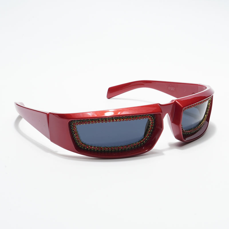 Black Wrap-Around Sunglasses - MG4355