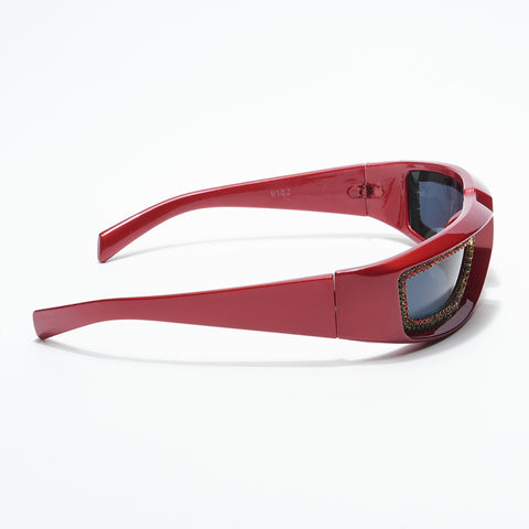 Black Wrap-Around Sunglasses - MG4355