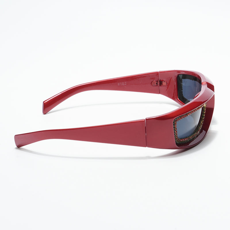 Black Wrap-Around Sunglasses - MG4355