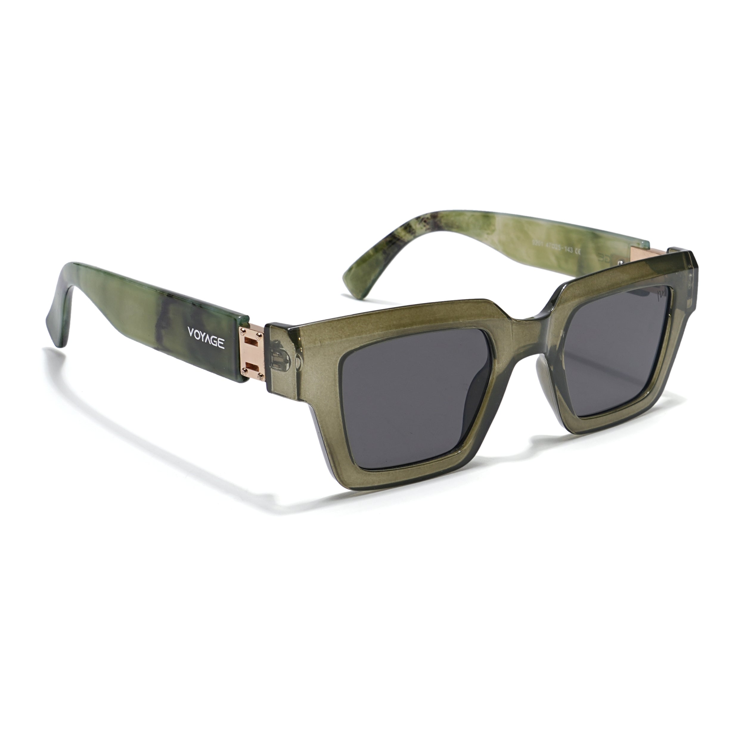 Wayfarer Sunglasses (Grey Lens | Dark Green Frame - MG5801)