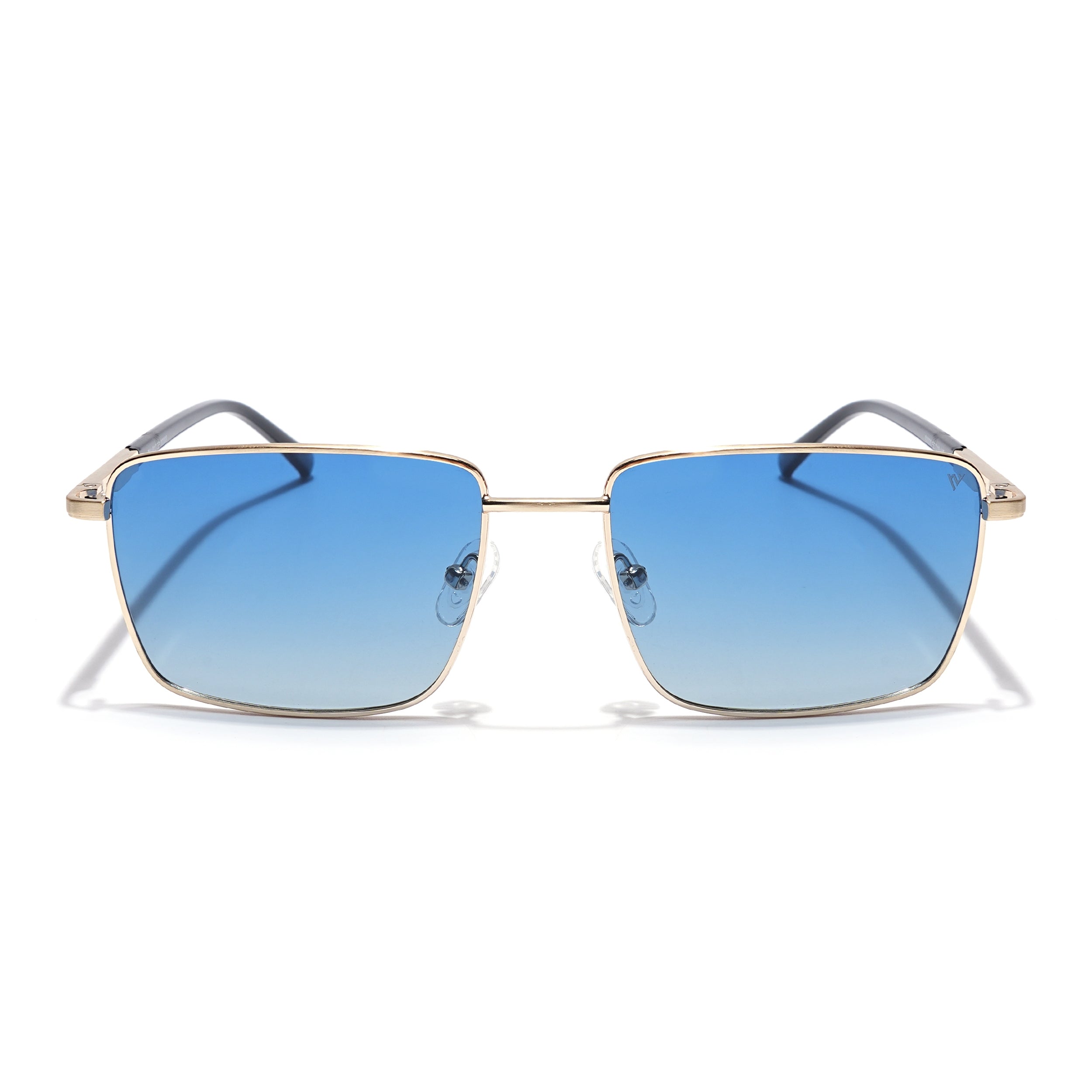 Voyage Select Square Sunglasses (Blue Lens | Golden Frame - SLPMG5942)