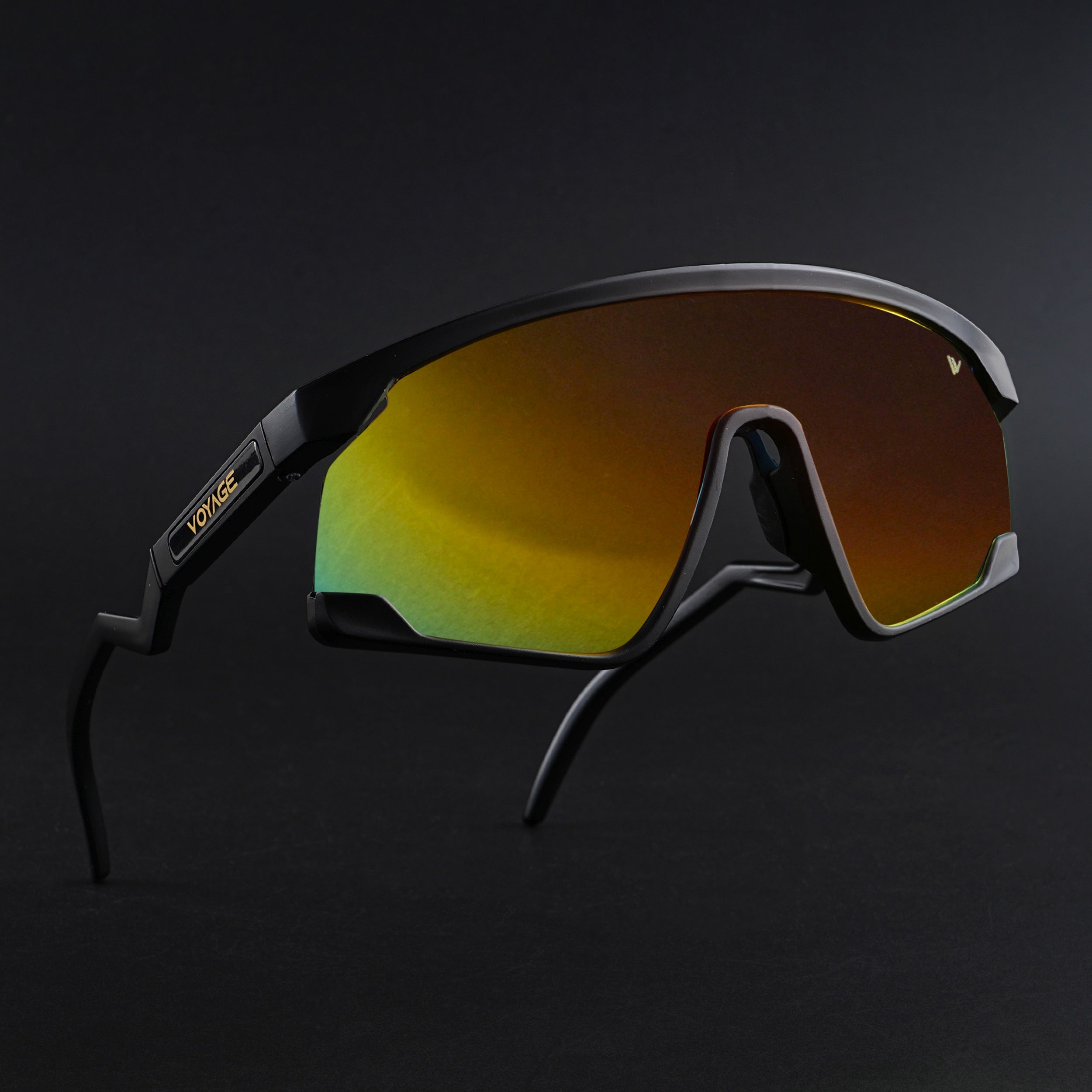 Drift Z | Black Polarized Sunglasses (Multicolor Lens - PMG6268)