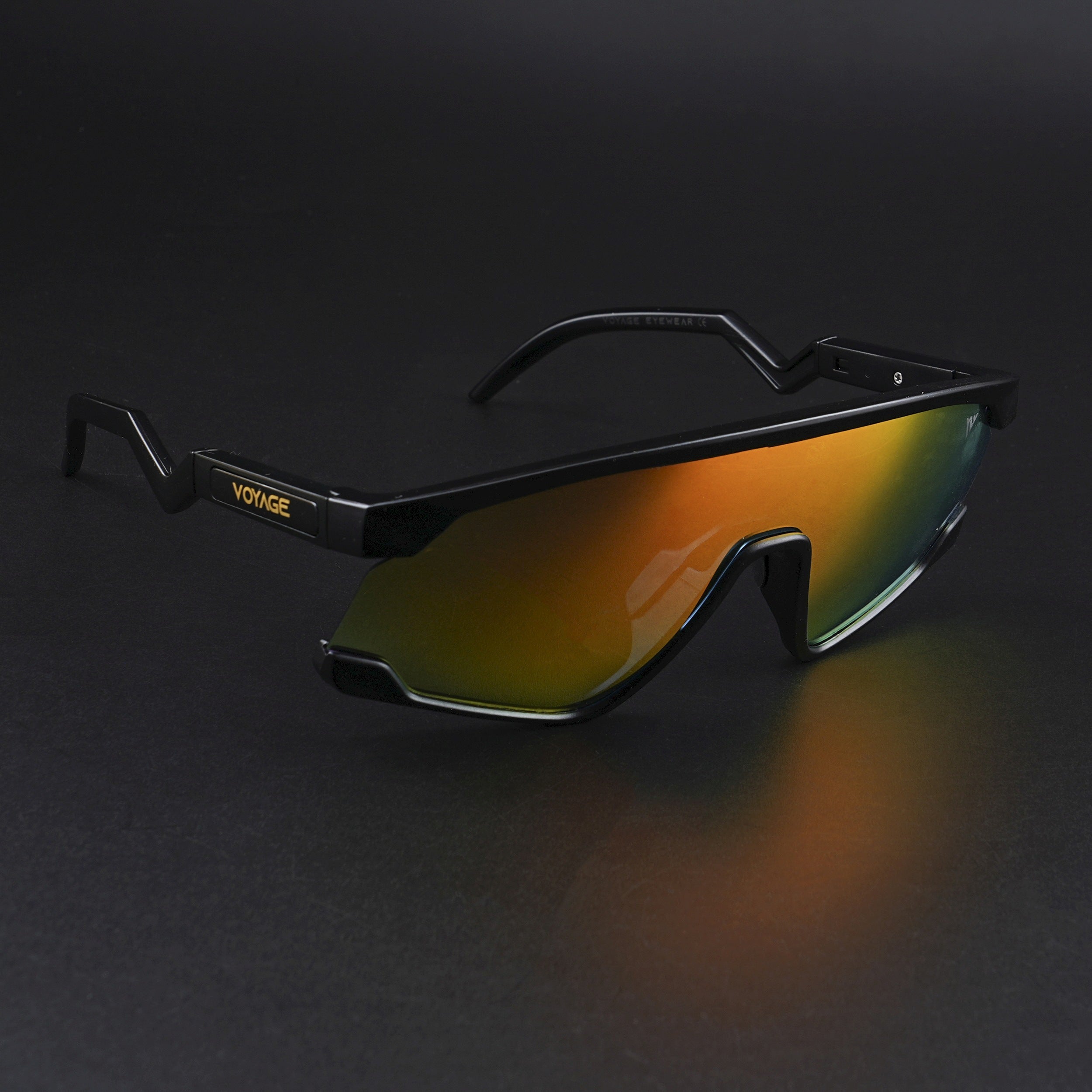 Drift Z | Black Polarized Sunglasses (Multicolor Lens - PMG6268)