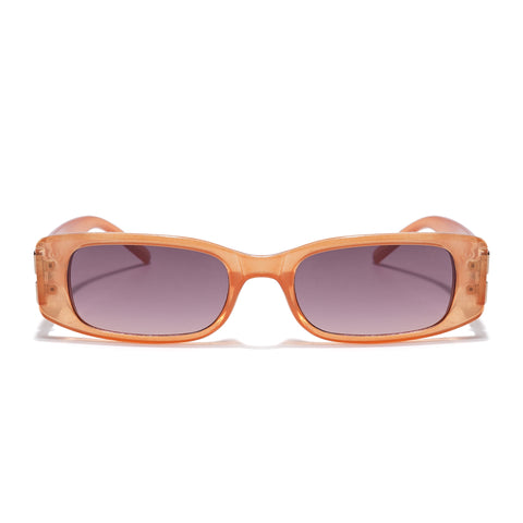Rectangle Sunglasses (Brown Lens | Light Brown Frame - MG5807)