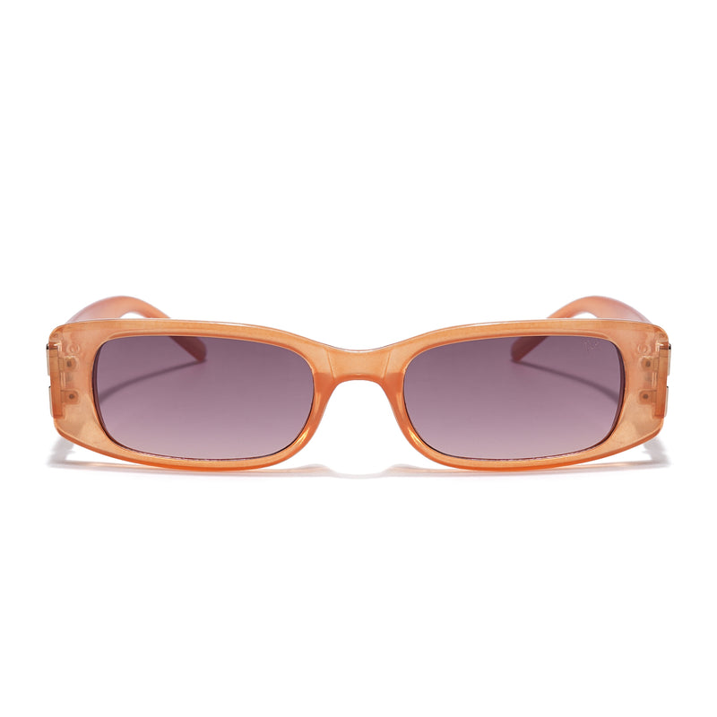 Rectangle Sunglasses (Brown Lens | Light Brown Frame - MG5807)