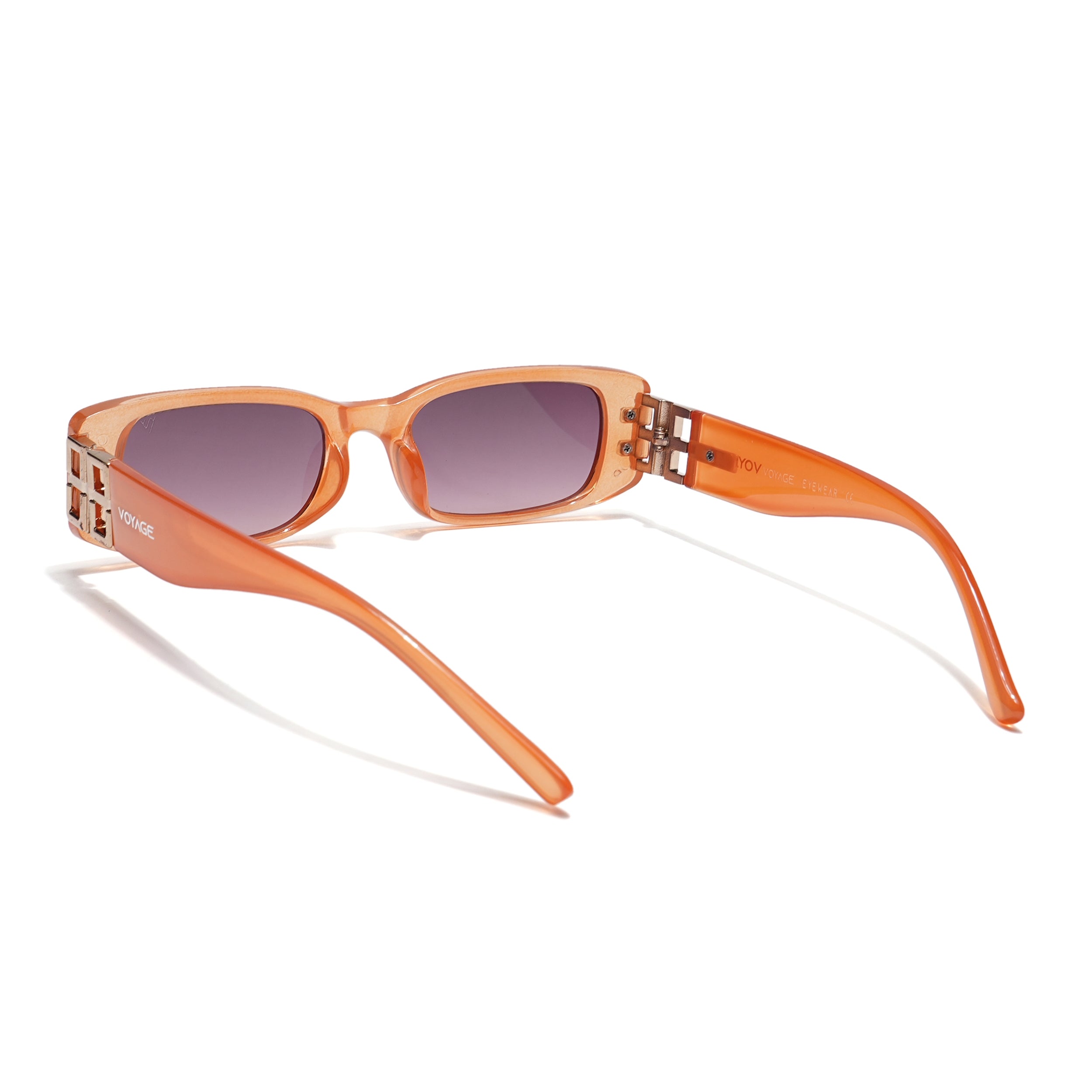 Rectangle Sunglasses (Brown Lens | Light Brown Frame - MG5807)