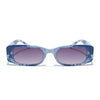 Rectangle Sunglasses (Grey Lens | Blue & White Frame - MG5809)