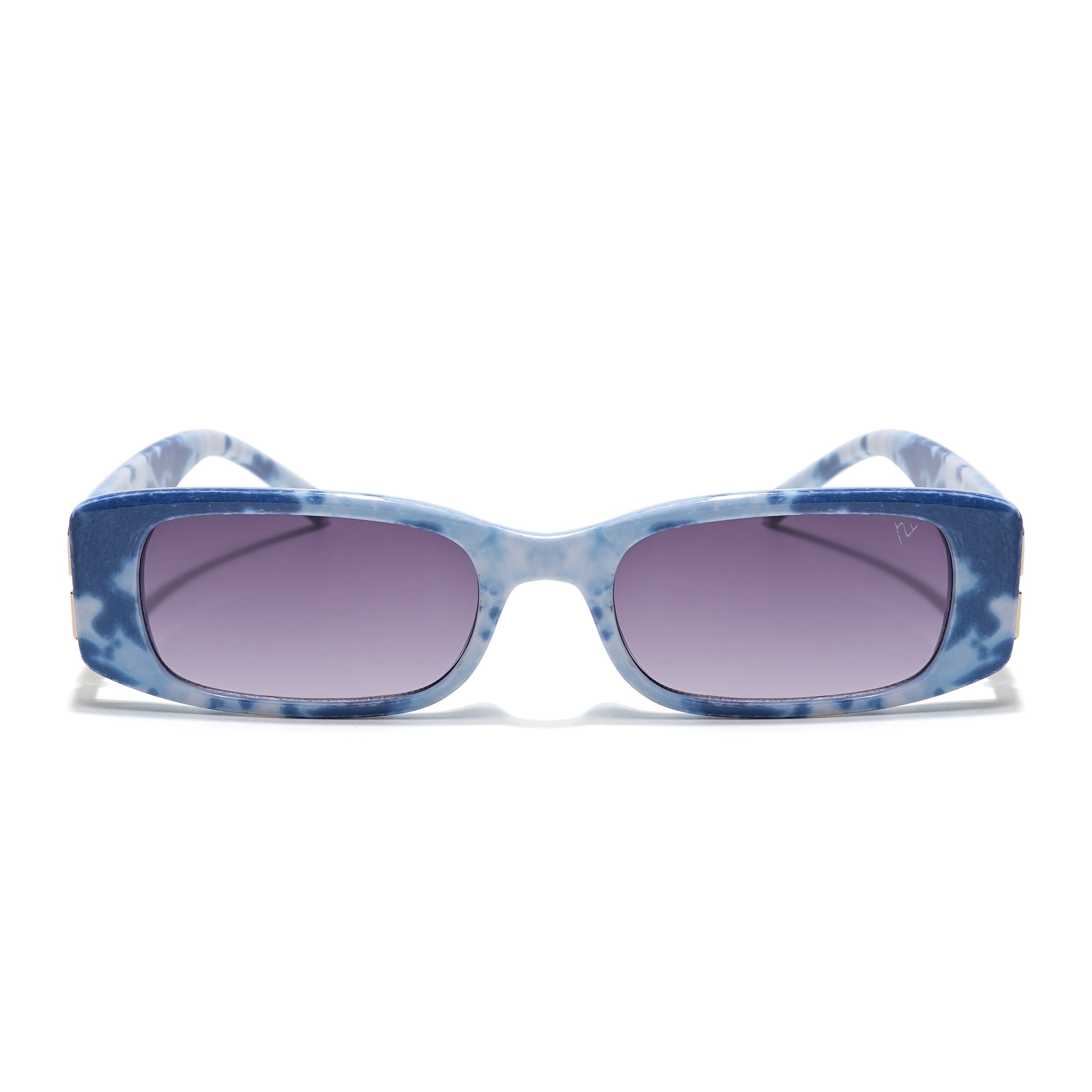 Rectangle Sunglasses (Grey Lens | Blue & White Frame - MG5809)