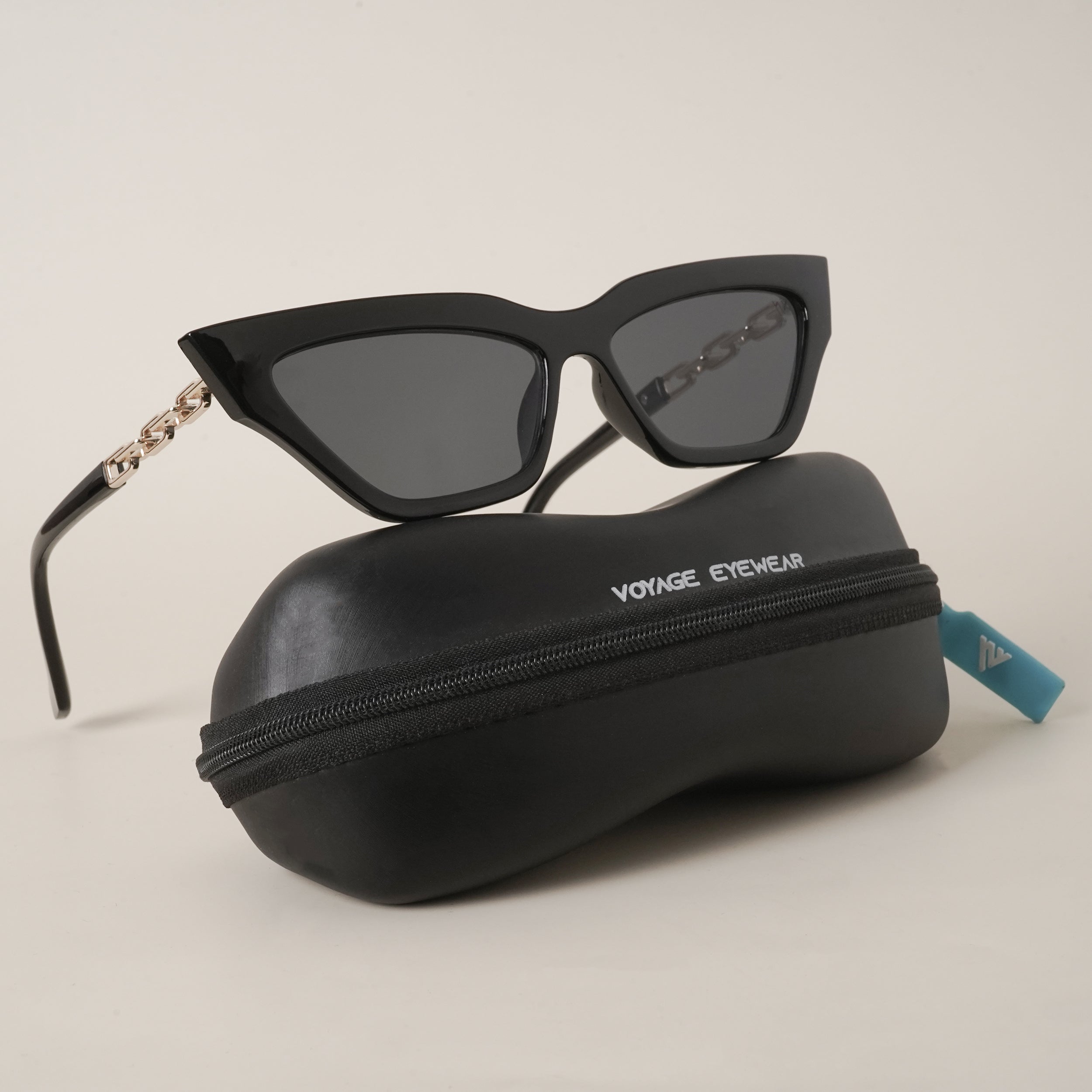 Voyage Black Cateye Sunglasses (9367MG3942)