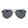 Sukhoi | Black Aviator Polarized Sunglasses for Men & Women | Black Lens - PMG7138
