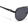 Sukhoi | Black Aviator Polarized Sunglasses for Men & Women | Black Lens - PMG7138