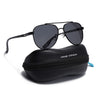 Sukhoi | Black Aviator Polarized Sunglasses for Men & Women | Black Lens - PMG7138