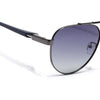 Sukhoi | Grey Aviator Polarized Sunglasses for Men & Women | Grey & Clear Lens - PMG7139