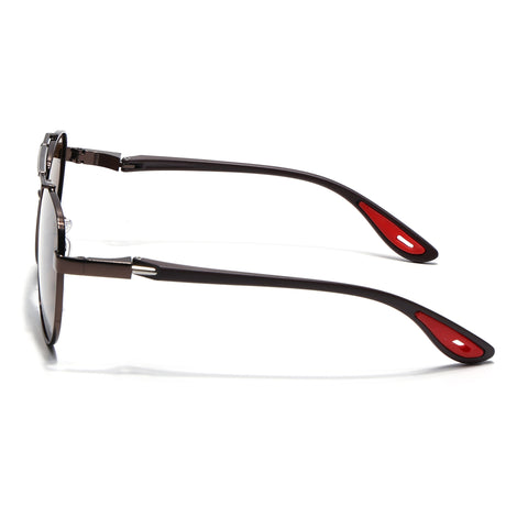 Sukhoi | Brown Aviator Polarized Sunglasses for Men & Women | Brown Lens - PMG7141