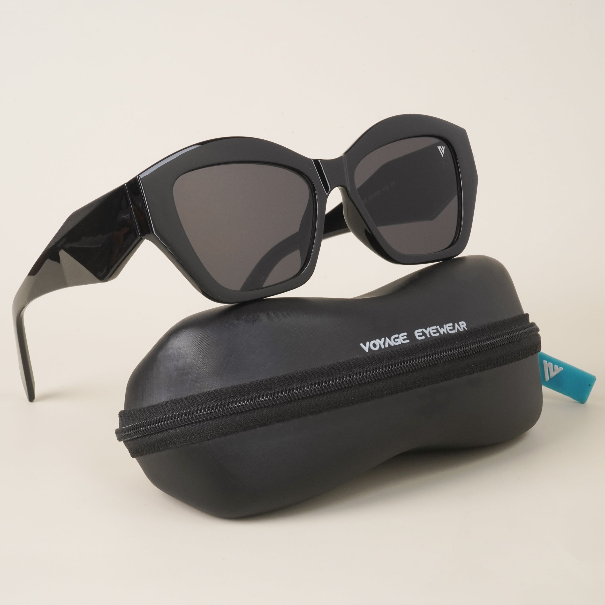 Voyage Black Oval Sunglasses MG3673