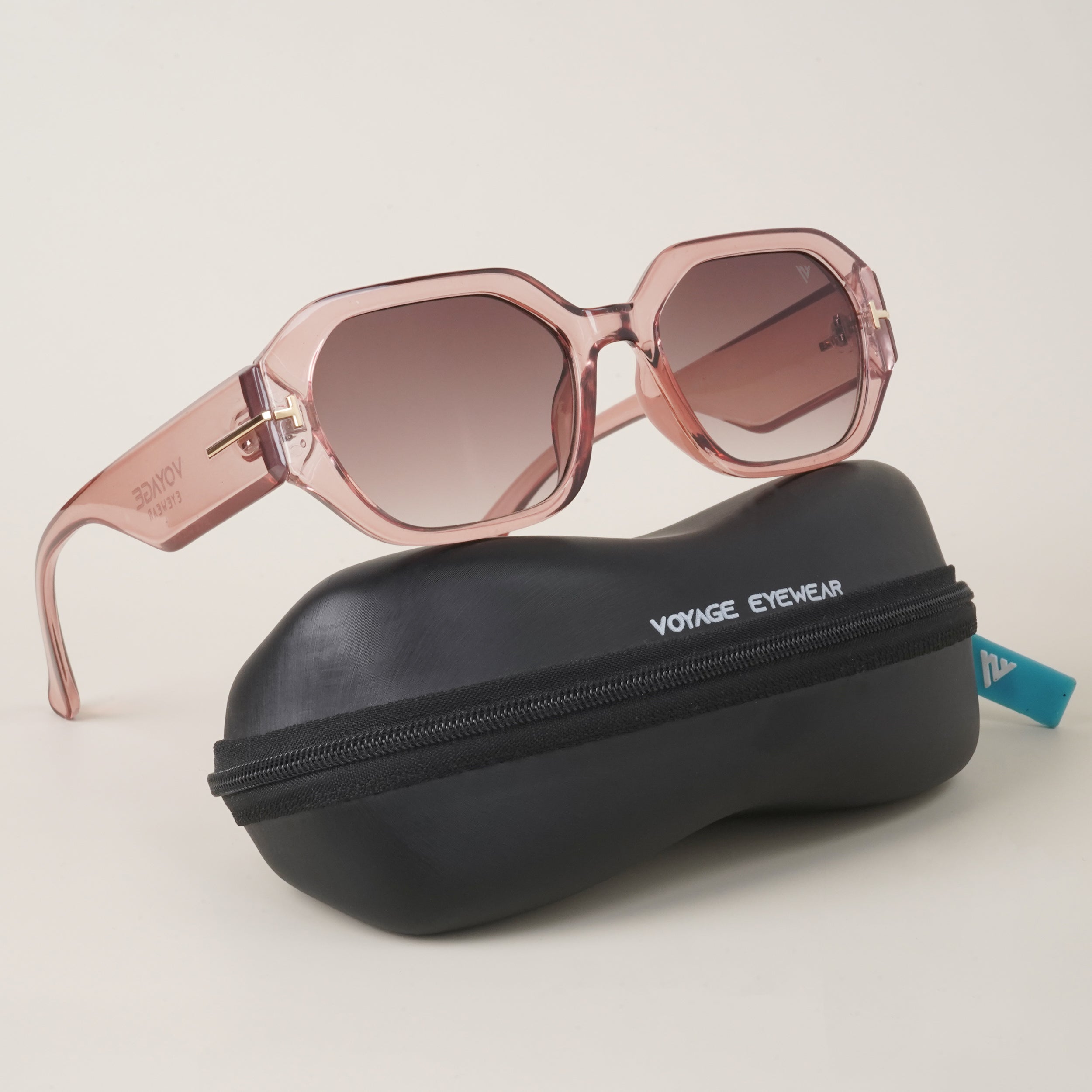 Voyage Pink Rectangle Sunglasses MG3683