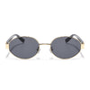Sable | Golden Oval Sunglasses for Men & Women | Black Lens - MG6894