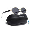 Sable | Golden Oval Sunglasses for Men & Women | Black Lens - MG6894