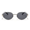 Sable | Silver Oval Sunglasses | Black Lens - MG7375