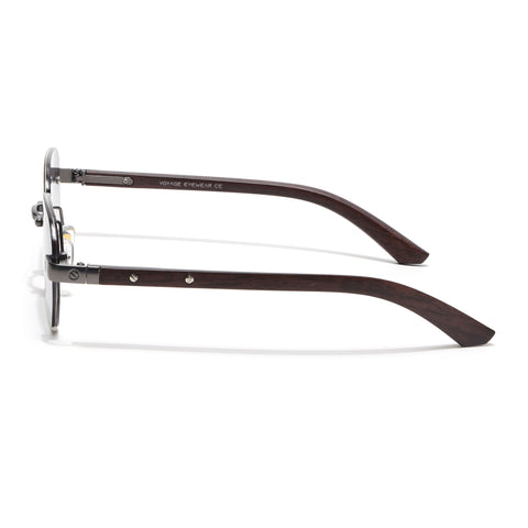 Rimless Sunglasses (Green Lens | Gun Metal Frame - MG8980)