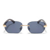 Rimless Sunglasses (Black Lens | Golden Frame - MG8981)
