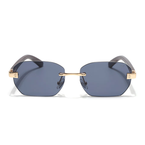 Rimless Sunglasses (Black Lens | Golden Frame - MG8981)