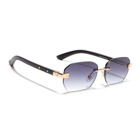 Rimless Sunglasses (Grey Lens | Golden Frame - MG8982)