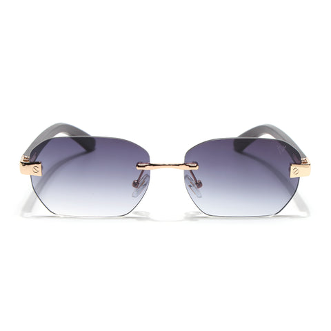 Rimless Sunglasses (Grey Lens | Golden Frame - MG8982)