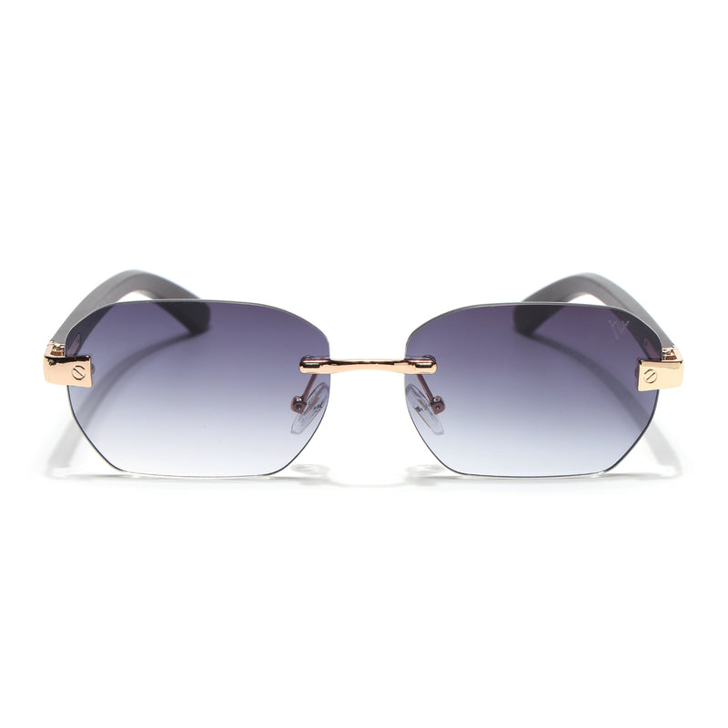 Rimless Sunglasses (Grey Lens | Golden Frame - MG8982)