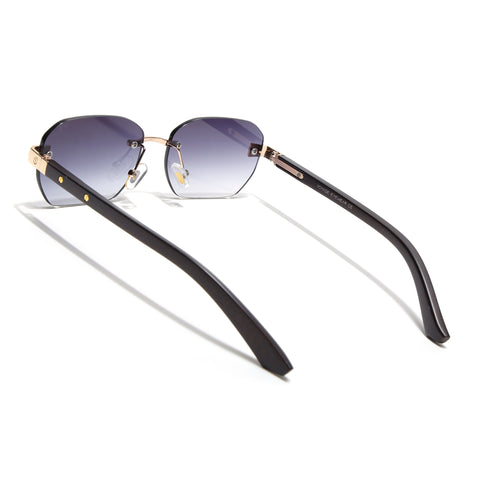 Rimless Sunglasses (Grey Lens | Golden Frame - MG8982)
