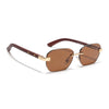 Rimless Sunglasses (Brown Lens | Golden Frame - MG8983)