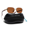 Rimless Sunglasses (Brown Lens | Golden Frame - MG8983)