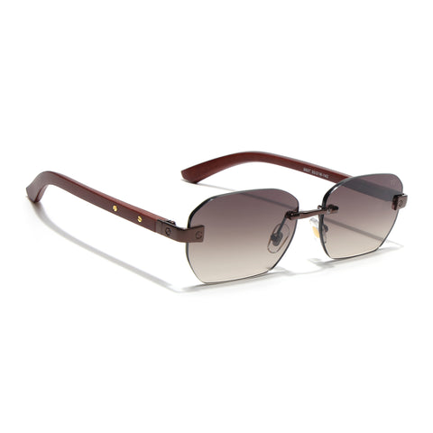 Rimless Sunglasses (Olive Lens | Brown Frame - MG8984)