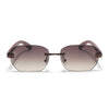 Rimless Sunglasses (Olive Lens | Brown Frame - MG8984)