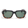 Square Sunglasses for Men & Women (Green Lens | Black & Demi Brown Frame - SLMG7241)