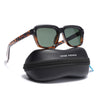Square Sunglasses for Men & Women (Green Lens | Black & Demi Brown Frame - SLMG7241)