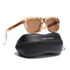 Square Sunglasses for Men & Women (Brown Lens | Brown Frame - SLMG7242)
