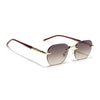 Rimless Sunglasses (Brown Lens | Golden Frame - MG8985)