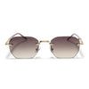 Rimless Sunglasses (Brown Lens | Golden Frame - MG8985)