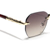 Rimless Sunglasses (Brown Lens | Golden Frame - MG8985)