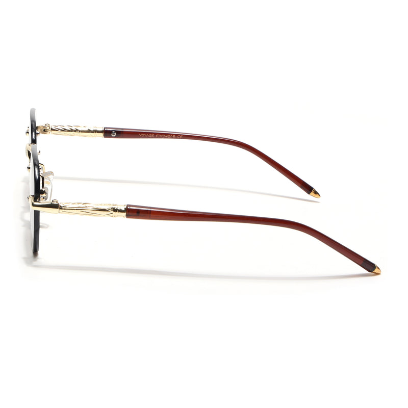 Rimless Sunglasses (Brown Lens | Golden Frame - MG8985)