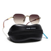 Rimless Sunglasses (Brown Lens | Golden Frame - MG8985)
