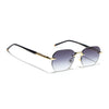 Rimless Sunglasses (Grey Lens | Golden Frame - MG8986)