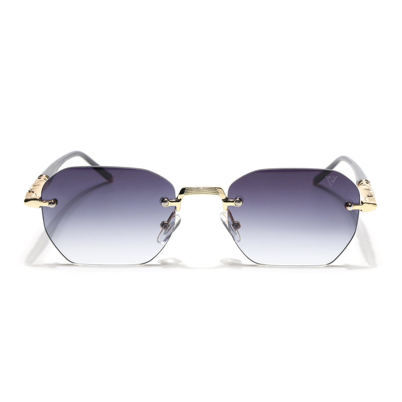 Rimless Sunglasses (Grey Lens | Golden Frame - MG8986)