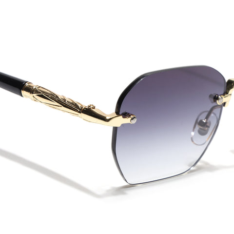 Rimless Sunglasses (Grey Lens | Golden Frame - MG8986)